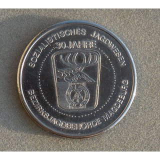 30 Yrs.of socialist Hunting,Magdeburg  District Office,  Medal/Coin