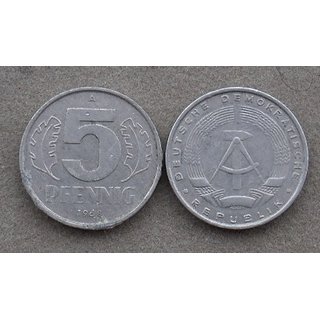 Mnzen  5 Pfennig der DDR