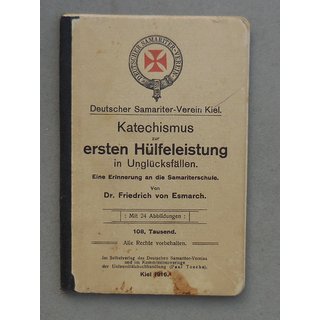 Catechism for first aid in accidents, German Samaritan Assn., Kiel