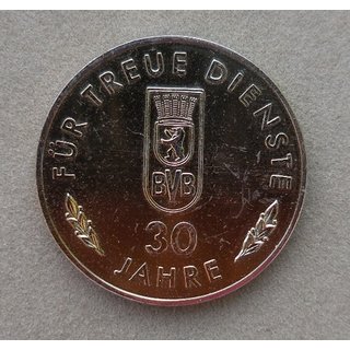 Medaille fr 30 Jahre Treue Dienste, Berliner Verkehrsbetriebe