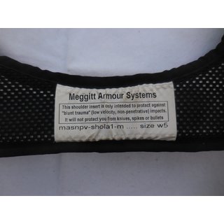 Shoulder Insert for Body Armor Vest, black, Meggitt Armour