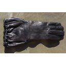 Motorcycle Gloves, Army / Carabinieri, black Leather