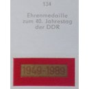 Ehrenmedaille zum 40.Jahrestag der DDR