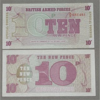 10 New Pence, Militrgeld, BAFs, 6 Serie