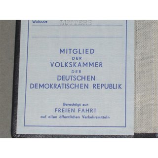 Mitglied der Volkskammer der DDR, Ausweis