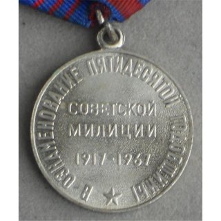 Medaille 50 Jahre Sowjetische Miliz
