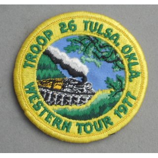 Troop 26 Tulsa Okla. - Western Tour 1977 Abzeichen BSA