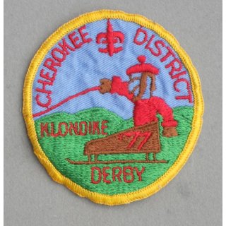 Cherokee District 1977 Klondike Derby Abzeichen BSA