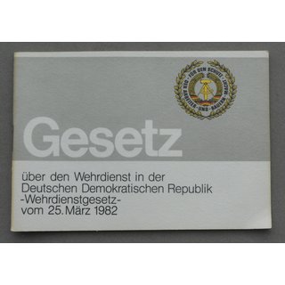 Gesetz ber den Wehrdienst in der DDR