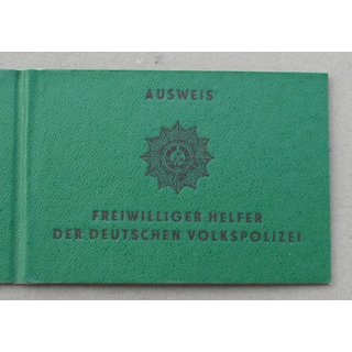 Freiwilliger Helfer der deutschen Volkspolizei, Dienstausweis